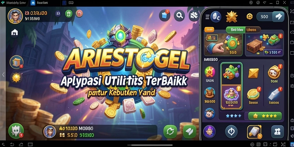 Tangkapan layar ARIESTOGEL menunjukkan tampilan antarmuka yang menarik dan fungsional.