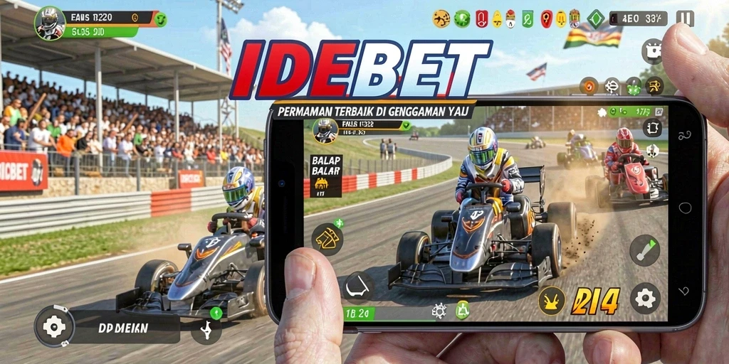Tampilan gameplay balapan yang seru dan mendebarkan di IDEBET.