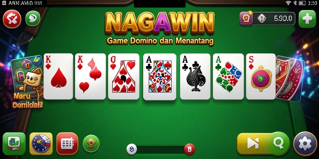 Tampilan gameplay menegangkan di NAGAWIN saat pemain bersaing.