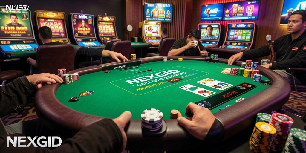 Tampilan menarik dari gameplay NEXGID yang penuh strategi Poker.