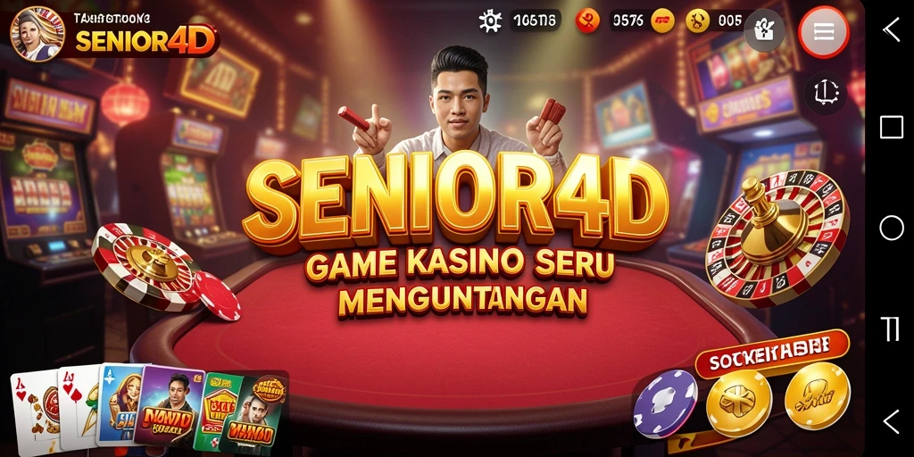 Screenshot utama SENIOR4D menampilkan gameplay Kasino yang menarik.
