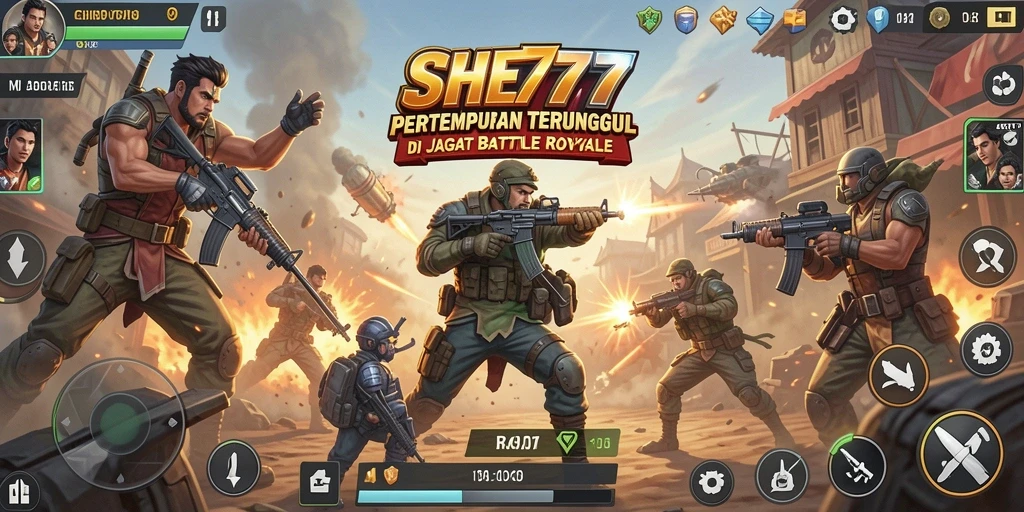 Tangkapan layar menampilkan aksi intens di arena Battle Royale.