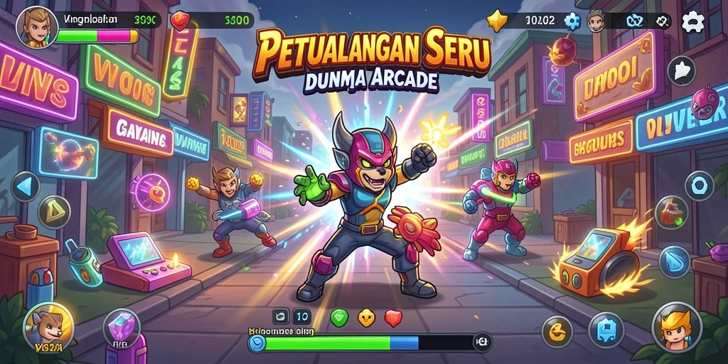 Screenshot utama VV62 menampilkan gameplay seru dengan karakter yang beraksi.